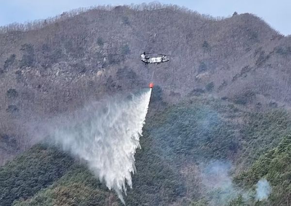 강원 고성군 비무장지대에서 산불이 발생했다. 사진은 기사와 관련 없는 산림청 산불 진화 헬기의 모습. /사진=뉴스1