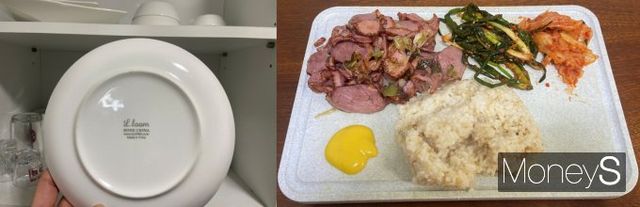 찬장 안은 '메이드 인 차이나' 제품들로 가득했다. 접시들이 모두 중국산 제품이었기에 3일 간 도마 위에서 식사를 했다. /사진=최성원 기자