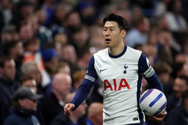 토트넘 홋스퍼 주장 손흥민이 유럽축구연맹(UEFA) 유로파리그 8강 2차전 아인트라흐트 프랑크푸르트와의 원정 경기에 결장한다. 사진은 2024-25시즌 토트넘 홋스퍼에서 활약한 손흥민의 모습. /사진=로이터