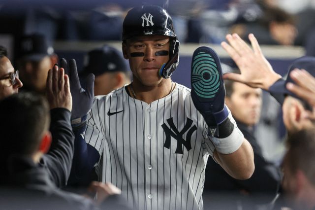 애런 저지가 홈런 포함 3안타를 기록했다. 사진은 2025시즌 뉴욕 양키스에서 활약한 애런 저지의 모습. /사진=로이터