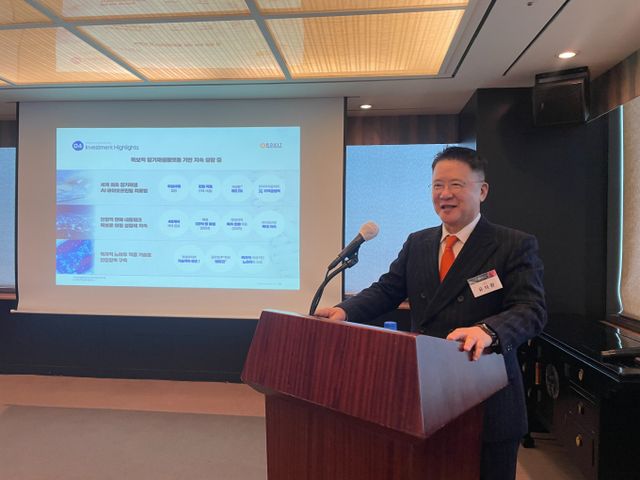 18일 로킷헬스케어가 코스닥 상장을 앞두고 기업설명회에 나섰다. 사진은 유석환 로킷헬스케어 대표./사진=로킷헬스케어