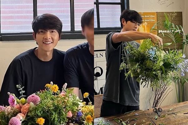 배우 송중기의 근황이 공개됐다./사진=플로리스트 인스타그램