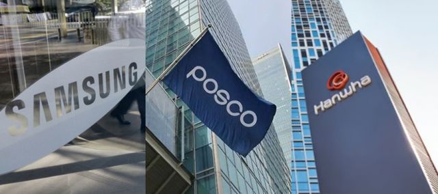 트럼프 행정부 발 관세 정책 우려에 따라 삼성, 포스코, 한화 계열사 주가들의 변동성이 확대된다. /사진=각 사 