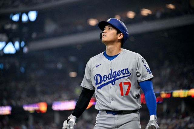 LA다저스가 불펜 투수를 대거 투입해 텍사스 레인저스를 잡아냈다. 사진은 2025시즌 LA다저스에서 활약한 오타니 쇼헤이의 모습. /사진=로이터