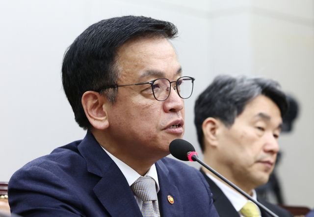 이번주 미국 워싱턴DC에서 한미 재무·통상 장관이 동시에 참여하는 '2+2' 고위급 협의가 열린다. 사진은 지난 16일 서울 여의도 국회에서 열린 법제사법위원회 최 부총리 탄핵소추사건 조사 청문회에 출석한 최상목 경제부총리 겸 기획재정부 장관. /사진=뉴스1