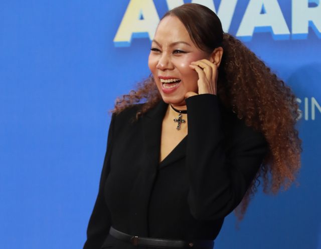 거수 인순이가 그룹 '코요태' 김종민의 아내 사진을 인스타그램에 올렸다가 논란이 일자 곧바로 삭제하고 사과했다.사진은 지난 2월 서울 중구 장충체육관에서 진행된 '한터뮤직어워즈 2024' 레드카펫행사에 참석한 가수 인순이. /사진=스타뉴스