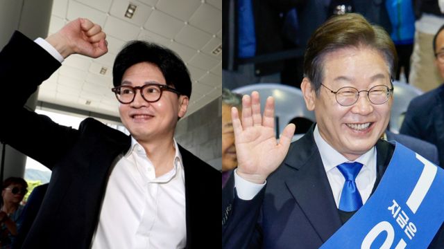 국민의힘 한동훈 후보와 더불어민주당 이재명 후보가 법정 후원금 한도인 29억4000만원을 빠르게 채우며 주목받았다. 사진은 한동훈 국민의힘 예비후보(왼쪽)와 이재명 더불어민주당 예비후보(오른쪽)의 모습. /사진=뉴스1