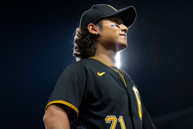 피츠버그 파이리츠 산하 트리플A에서 활약 중인 배지환이 3안타를 기록했다. 사진은 피츠버그 파이리츠에서 활약한 배지환의 모습. /사진=로이터