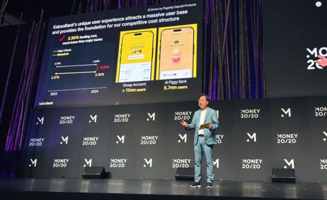 카카오뱅크는 22일부터 24일까지 3일간 태국 방콕 퀸시리킷 컨벤션 센터에서 열리는 글로벌 핀테크 컨퍼런스 '머니 2020 아시아'에서 윤호영 대표가 '디지털 은행의 성장 전략과 AI 혁신'을 주제로 발표했다고 23일 밝혔다. /사진=카카오뱅크 제공