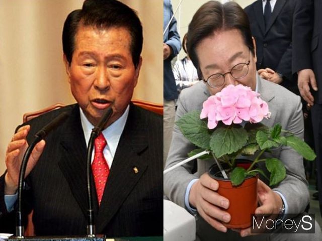 최근 이재명 더불어민주당 경선 후보는 경제 성장을 6·3 대선의 핵심 어젠다로 삼고 '탈이념·실용주의' 노선을 강화하고 있다. 사진은 고 김대중 전 대툥령(좌)과 이재명 후보의 모습. /사진=네이버 캡처, 뉴시스