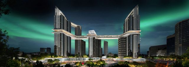 HDC현대산업개발이 서울 용산정비창 전면1구역에 모든 조합원이 한강을 조망할 수 있는 파격 평면설계를 제시했다. 사진은 'THE LINE 330' 외부 평면 투시도. /사진=HDC현대산업개발