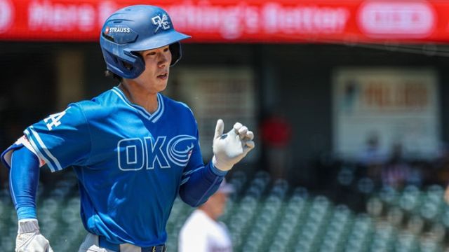 김헤성이 시즌 9·10호 도루를 성공하며 시즌 두 자릿수 도루를 달성했다. 사진은 2025시즌 LA다저스 산하 트리플A 오클라호마시티 코메츠에서 활약 중인 김혜성의 모습. /사진=MILB닷컴 캡처