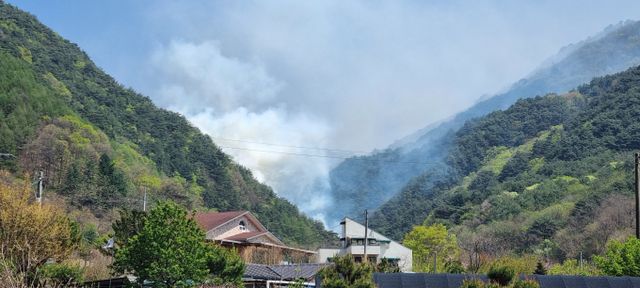 강원도 인제군에서 발생한 산불이 20시간 만에 진화됐다./사진=뉴스1(산림청 제공)
