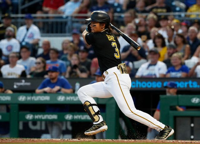 트리플A에서 활약 중인 배지환이 멀티히트로 세 경기 연속 안타 행진을 이어갔다. 사진은 2023시즌 피츠버그 파이리츠에서 활약한 배지환의 모습. /사진=로이터