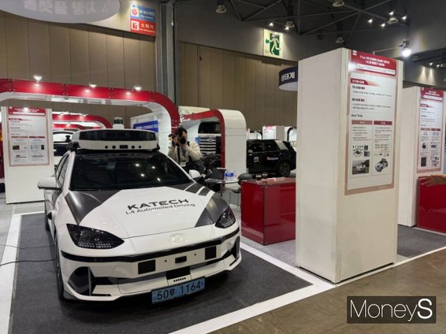 자율주행기술개발혁신 사업단이 자율주행기술개발혁신사업 1단계 성과를 소개했다. 사진은 산업통상자원부 자율주행 플랫폼 실증 과제인 티카의 모습. /사진=김서연 기자 