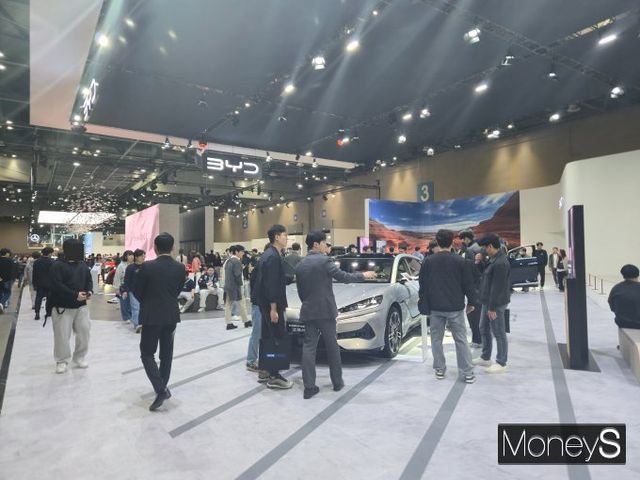 국내 모빌리티쇼에 처음으로 참가한 중국 BYD는 총 8종의 모델을 국내에 첫 공개했다./사진=김이재 기자