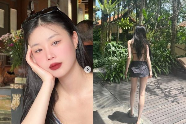 걸그룹 (여자)아이들 출신 서수진의 뒤태가 시선을 사로잡는다. /사진=서수진 인스타그램