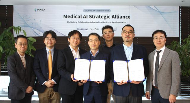 뷰노가 국내 대표 의료 인공지능(AI) 기업 3사와 업무협약(MOU)을 맺었다. /사진=뷰노