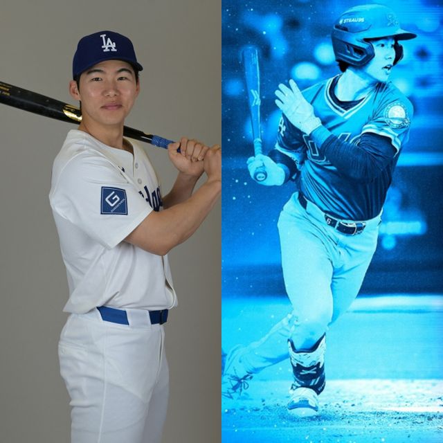 LA다저스 산하에서 활약 중인 김혜성이 맹타를 휘둘렀다. 사진은 LA다저스에 입단했을 당시 김혜성./사진=로이터·오클라호마시티 코메츠 공식 엑스 캡처