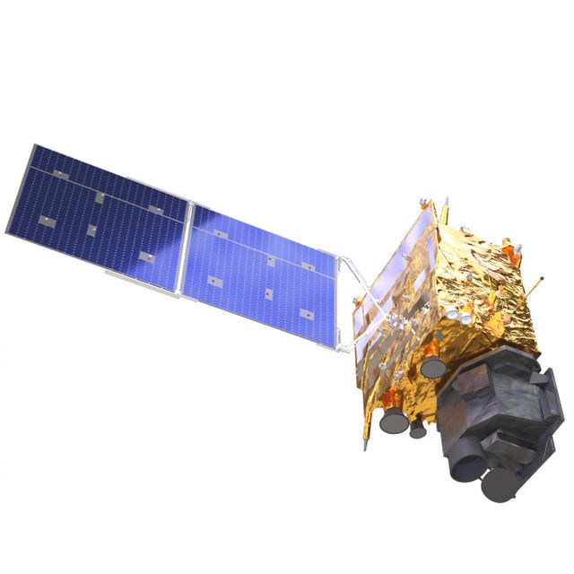 LIG넥스원이 기상청·우주항공청 및 한국기상산업기술원과 3207억5400만원 규모의 '천리안위성 5호 개발 협약'을 맺었다. 사진은 천리안위성 5호 형상. /사진=LIG넥스원