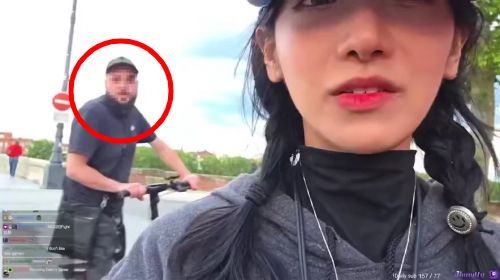 프랑스 길거리에서 한국 여성이 인종 차별을 당한 영상이 공개됐다. /사진=엑스 캡처
