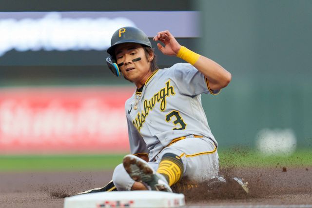 대주자로 교체 출전한 배지환이 두 경기 연속 도루에 성공했다. 사진은 2023시즌 피츠버그 파이리츠에서 활약한 배지환의 모습. /사진=로이터
