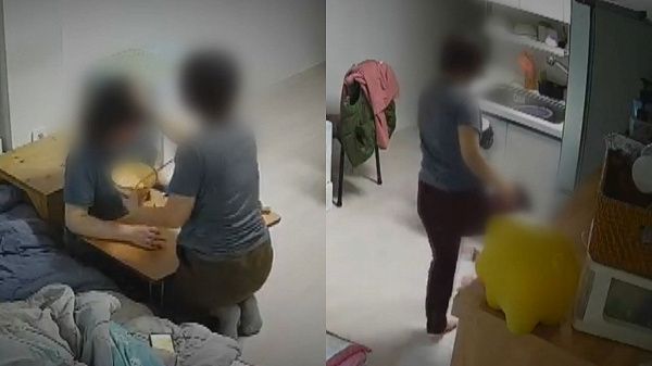공주의 한 활동지원사가 20대 지적장애 여성을 폭행하고 식고문한 사실이 뒤늦게 알려졌다. 사진은 활동지원사가 20대 지적장애 여성을 상습적으로 폭행하는 모습. /사진=JTBC '사건반장' 캡처