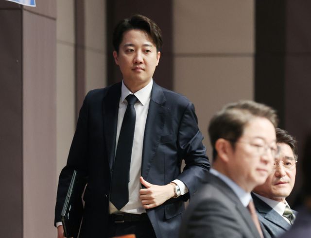 이준석 개혁신당 대통령 후보가 30일 서울 중구 프레스센터에서 열린 관훈토론회에 참석하고 있다. /사진=뉴시스 