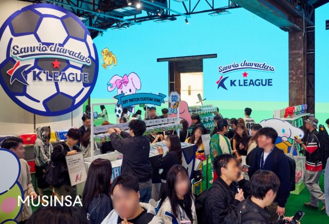 무신사 스토어 성수@대림창고에서 K리그 x 산리오캐릭터즈 팝업이 열렸다. 사진은 K리그 산리오캐릭터즈 성수 팝업스토어 내부 모습. /사진제공=무신사