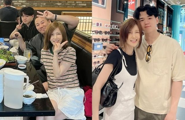 가수 윤민수가 이혼 후에도 아들을 위해 전처와 함께 해외여행을 떠나는 쿨한 모습을 보여 눈길을 끌었다. /사진=김민지 인스타그램