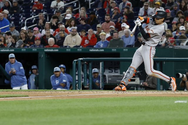 샌프란시스코 자이언츠 이정후가 6경기 연속 안타에 성공했다. 사진은 샌프란시스코 자이언츠에서 활약 중인 이정후의 모습. /사진=로이터