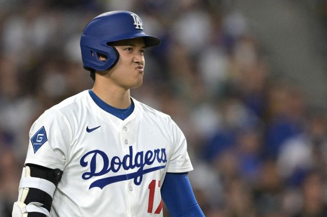LA다저스가 뉴욕 메츠에게 1-3으로 패했다. 사진은 LA다저스에서 활약 중인 오타니 쇼헤이의 모습. /사진=로이터