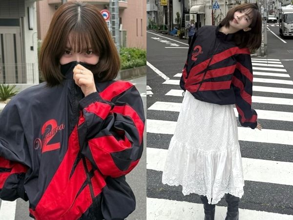 카리나가 대선을 앞두고 정치색 논란에 휩싸이면서 착장 정보에 관심이 쏠렸다. 사진은 카리나가 인스타그램에 올렸다가 삭제한 일본 일상 사진. /사진=인스타그램 캡처