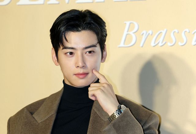 그룹 아스트로 멤버 겸 배우 차은우가 육군 군악대에 합격해 입대를 앞두고 있다. 사진은 지난해 11월 서울 성동구 성수동에서 열린 스위스 고급 시계 브랜드 오데마 피게 AP 플래그십 그랜드 오프닝 행사에 참석한 가수 겸 배우 차은우. /사진=뉴스1