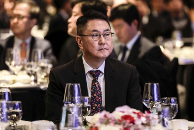 이석우 두나무 대표가 지난 2월20일 서울 영등포구 FKI타워에서 열린 한국경제인협회 제64회 정기총회에 참석해 있다. /사진=뉴시스