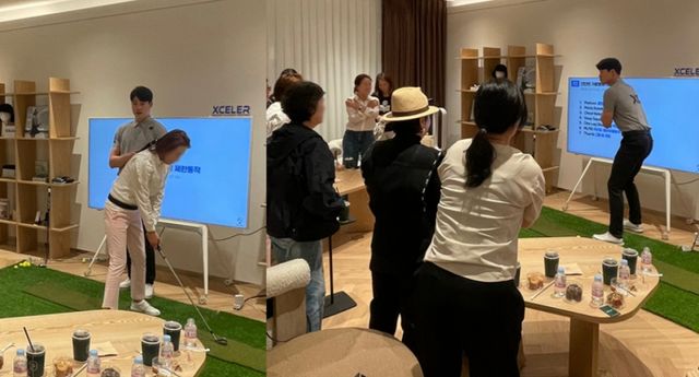 한성에프아이의 골프웨어 브랜드 테일러메이드 어패럴은 고객과의 접점을 강화하고 기능성 골프웨어도 하나의 장비라는 인식 전환을 이끌기 위해 체험 행사를 정기적으로 진행하고 있다. /사진=테일러메이드어패럴 