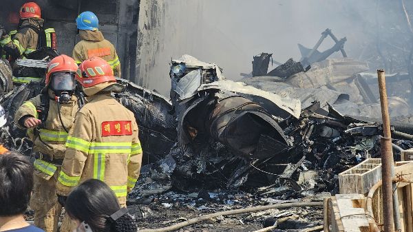 경북 포항 남구 동해면 신정리 야산에 해군 해상 초계기 (P-3C)가 추락한 가운데 비행기 잔해에서 2명의 시신이 발견됐다. 사진은 경북 포항 남구 동해면 야산에 해군 해상 초계기 (P-3C)가 추락한 모습. /사진=뉴스1