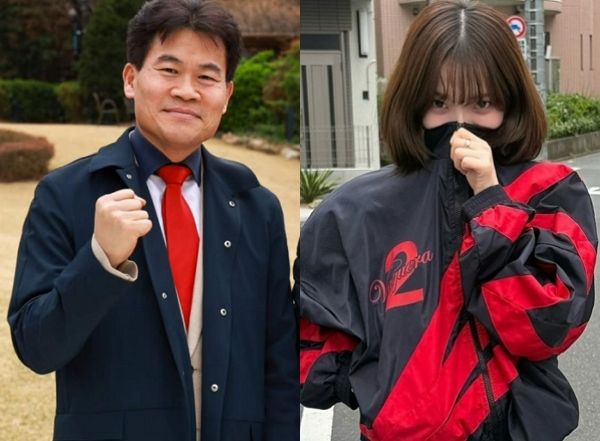 한국사 강사 출신 전한길이 에스파 카리나를 지지했다. 사진은 한국사 강사 출신 전한길과(왼쪽) 정치색 논란에 휩싸인 에스파 멤버 카리나 모습. /사진=전한길 인스타그램, 카리나 인스타그램 캡처