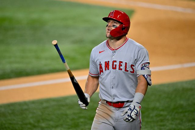 LA에인절스 외야수 마이크 트라웃이 한 달 동안의 결장을 끝으로 빅리그에 복귀한다. 사진은 LA에인절스에서 활약 중인 트라웃의 모습. /사진=로이터