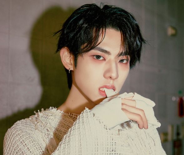 그룹 ‘판타지 보이즈’의 리더 강민서가 라이브 방송 중 보인 손동작에 관심이 쏠리고 있다. /사진='판타지 보이즈' 공식 인스타그램