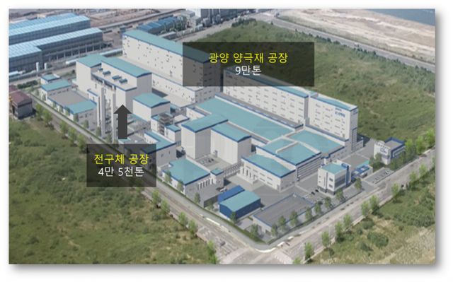 포스코퓨처엠은 10일 전남 광양시 율촌산업단지에서 전구체 공장을 준공했다. 사진은 광양 양극재·전구체 공장 배치도. /사진=포스코퓨처엠