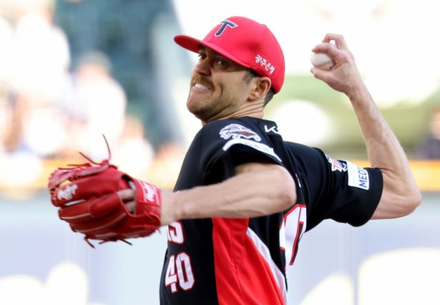 KIA타이거즈 투수 제임스 네일이 시즌 5승에 도전한다. KIA사진은 KIA에서 활약 중인 네일의 모습. /사진=뉴시스