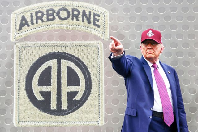 도널드 트럼프 미국 대통령이 LA 시위가 폭동으로 번진다면 반란법을 발동할 것이라고 강경한 입장을 표명했다. 사진은 지난 10일(현지시각) 도널드 트럼프 미국 대통령이 미국 노스캐롤라이나주 포트 브래그에서 열린 집회에서 제스처를 취하고 있는 모습. /사진=로이터