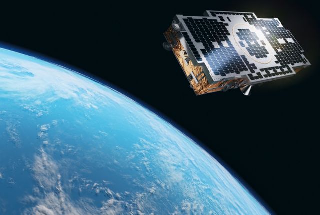 한화시스템이 영국 대표 종합방산기업 BAE 시스템스와 '첨단 복합센서 위성망 공동구축 협력 MOU'를 맺었다. 사진은 한화시스템이 개발한 소형 SAR위성. /사진=한화시스템