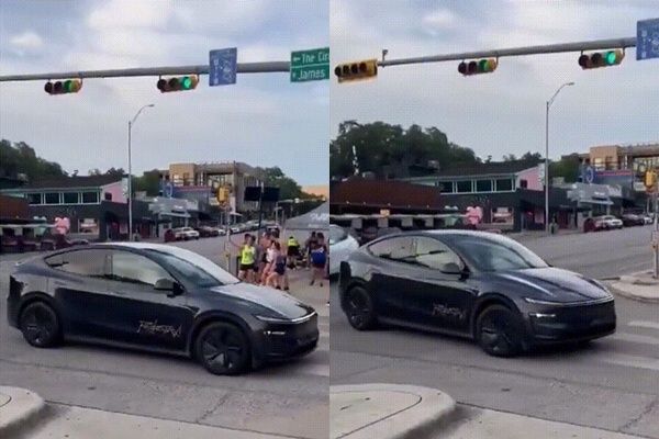테슬라가 준비하고 있는 율주행차량 기반 이동 서비스 '로보택시'의 시범운행 모습이 공개돼 화제다. 사진은 엑스(X·옛 트위터) 유저 Sawyer Merritt가 올린 로보택시의 모습. /사진=Sawyer Merritt 엑스 캡처