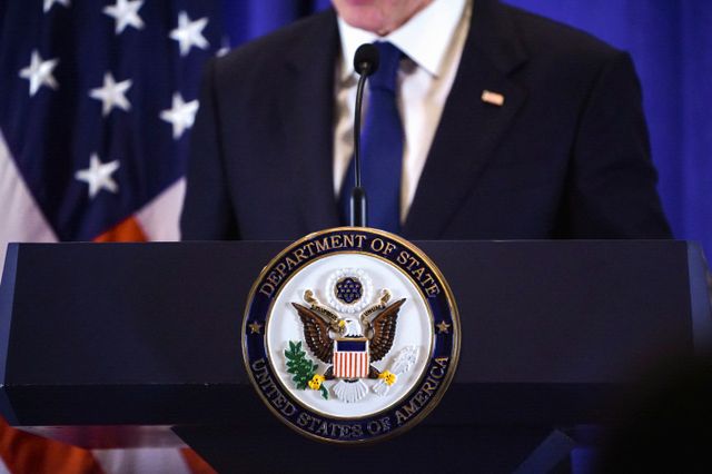 미국 정부 고위 외교 당국자가 이르면 13일(한국시각)에 방한할 예정이다. 사진은 미국 국무부 로고. /사진=로이터