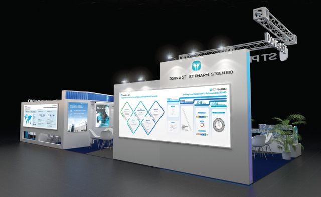 동아쏘시오그룹이 미국 보스턴에서 열리는 바이오 USA에 참가해 글로벌 파트너십 확대에 나설 예정이다. 사진은 동아에스티·에스티팜·에스티젠바이오 바이오USA 부스 이미지. /사진=동아쏘시오그룹