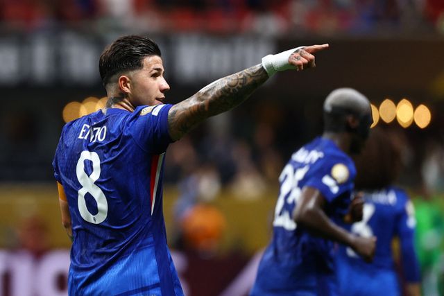  첼시가 LA FC를 2-0으로 제압했다. 사진은 17일(한국시각) 미국 애틀랜타 메르세데스 벤츠 스타디움에서 열린 2025 국제축구연맹(FIFA) 클럽월드컵 D조 1차전 첼시와 LA의 경기 중 두 번째 골을 넣은 엔조 페르난데스의 모습. /사진=로이터