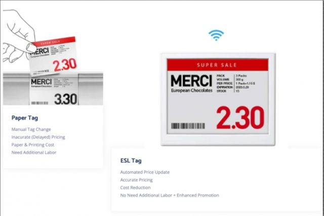 종이 및 전자 ESL 예시/사진=네이버 블로그