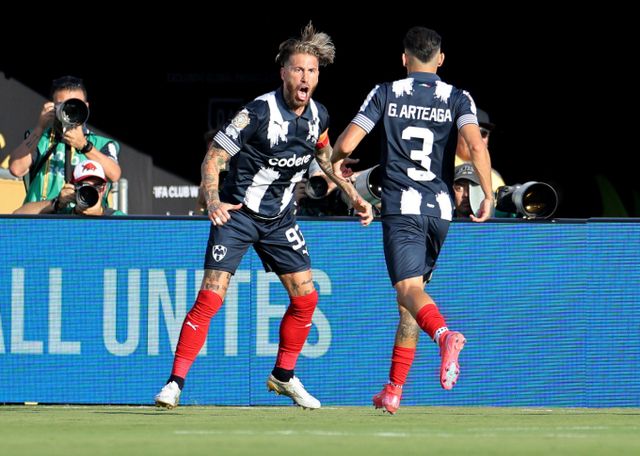 CF몬테레이가 세르히오 라모스의 득점에 힘입어 인터 밀란과 무승부를 거뒀다. 사진은 18일(한국시각) 미국 캘리포니아주 파서디나 로즈볼에서 열린 2025 국제축구연맹 클럽월드컵 E조 1차전 몬테레이와 인터의 경기에서 선제골을 넣은 라모스의 모습. /사진=로이터